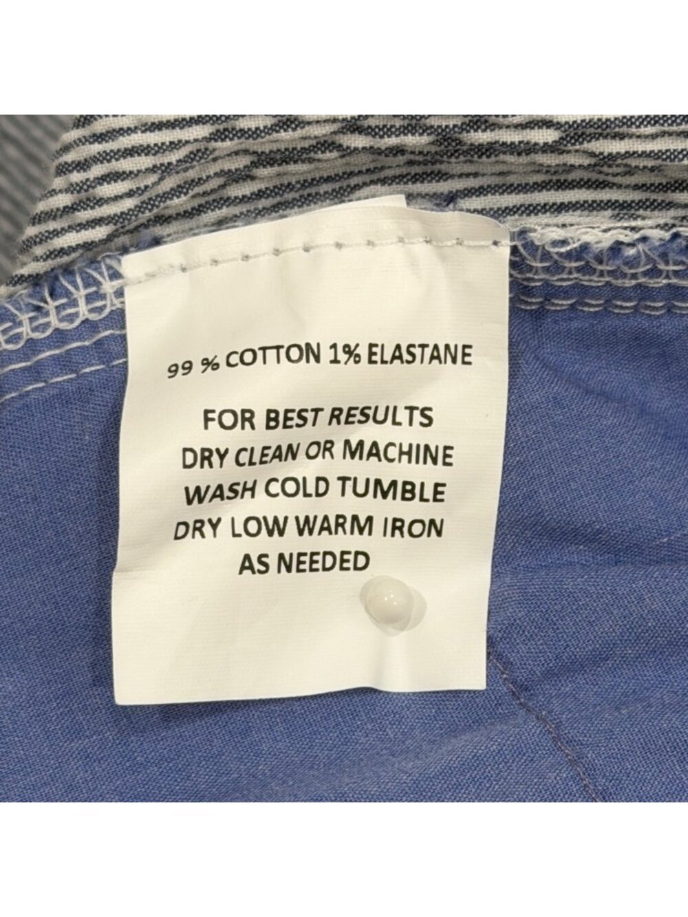 Peter Millar Mens Size 34 Seersucker Pants Blue White Striped Cotton Crepe - Picture 7 of 7